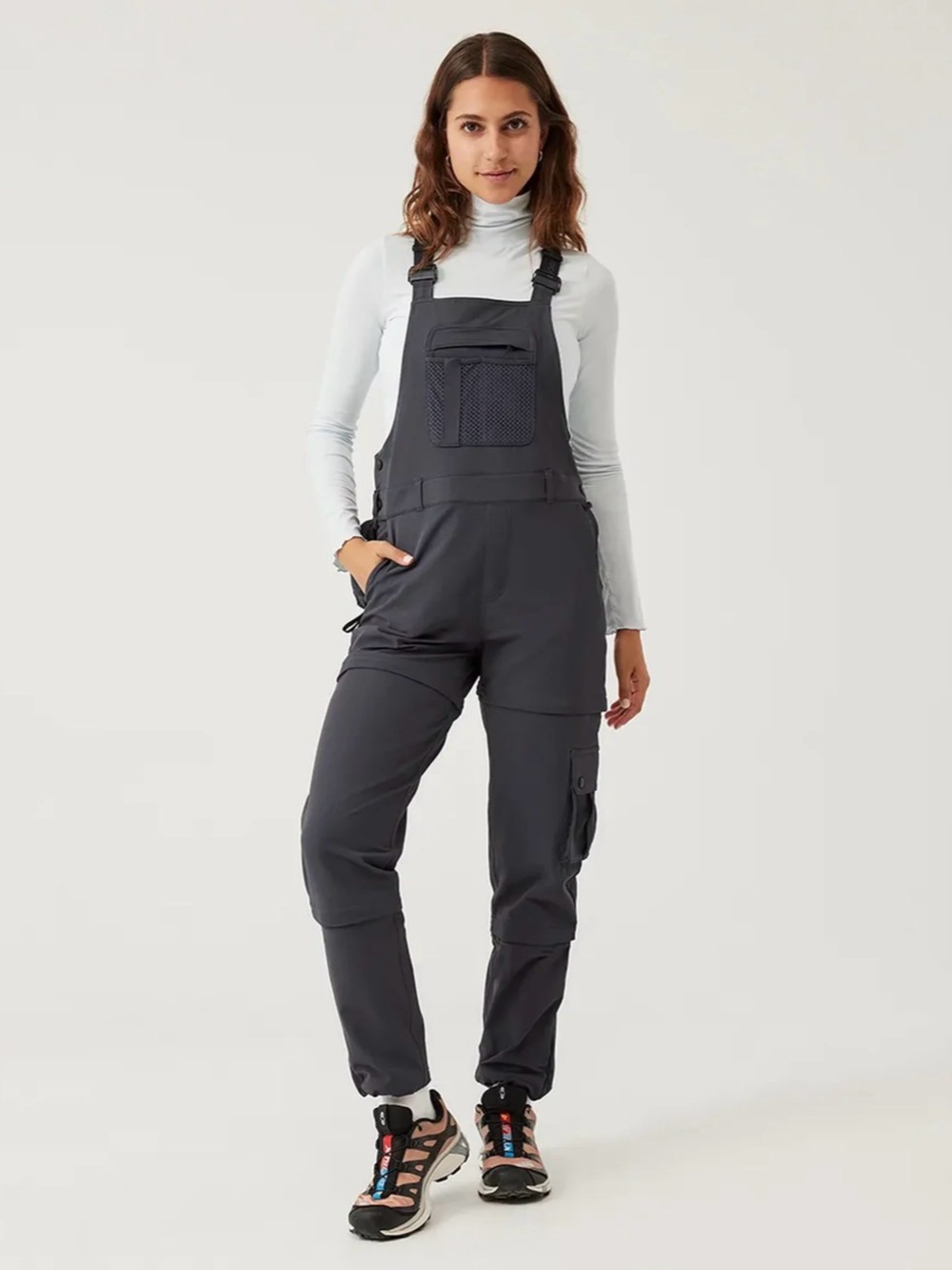 Outdoor voices rectrek overalls black cargo pocket hiking gorpcore convertible S - Picture 3 of 12
